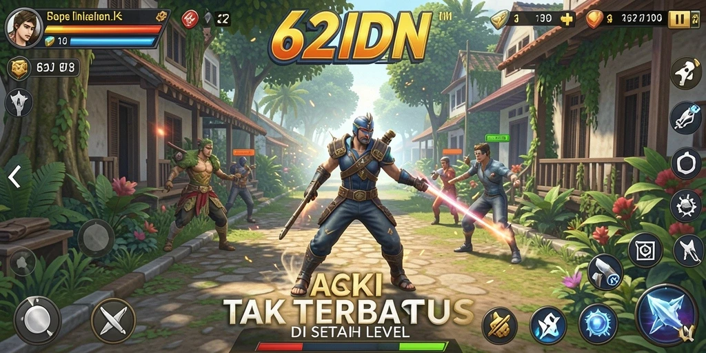 Tampilan gameplay seru dan menantang dari 62IDN.