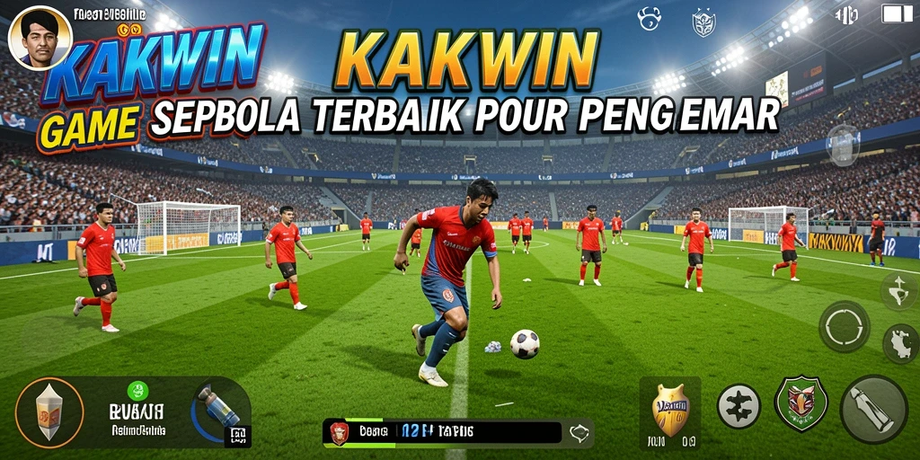 Screenshot KAKWIN menampilkan pertandingan sepak bola dengan aksi yang mendebarkan.