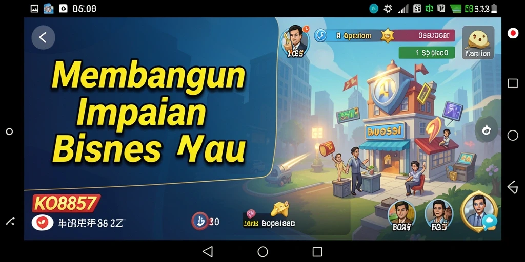 Tampilan permainan KO857 dengan berbagai opsi bisnis yang menarik.