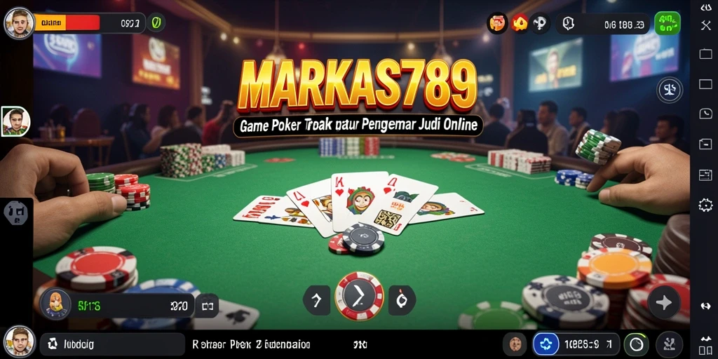 Tampilan gameplay Poker yang seru dan interaktif di MARKAS789.