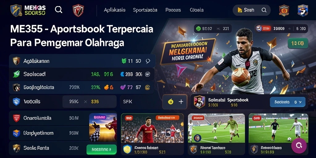 Screenshot utama ME355 menampilkan antarmuka taruhan yang menarik.
