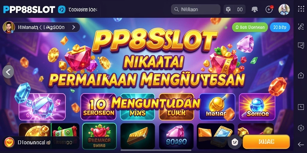 Tampilan menarik dari gameplay PP88SLOT dengan simbol slot yang berwarna-warni.
