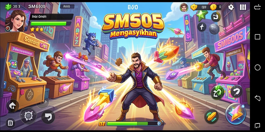 Tampilan gameplay seru dari SM605 di kategori Arcade.