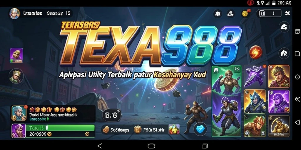 Screenshot utama TEXAS88 menampilkan antarmuka pengguna yang efisien dan menarik.