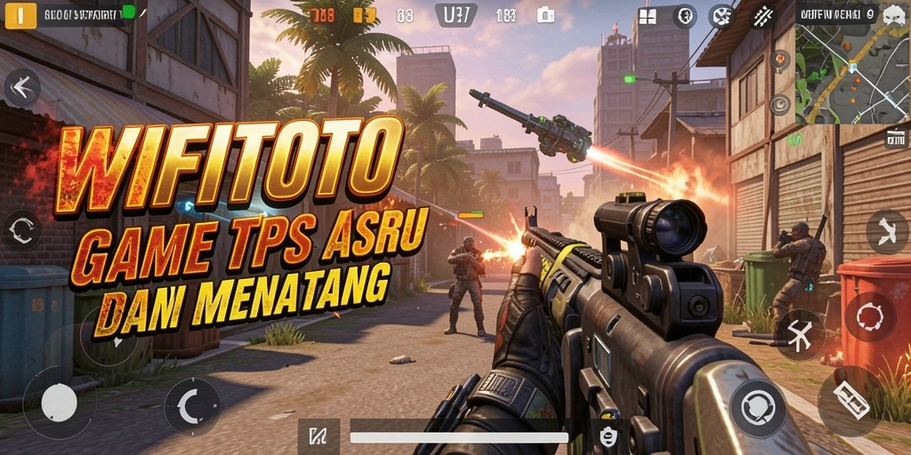 Gameplay seru WIFITOTO dengan aksi tembak-menembak yang intens.