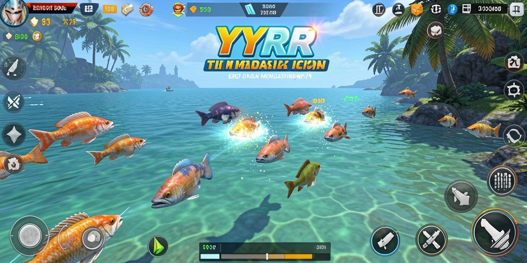 Tampilan menarik dari gameplay Tembak Ikan di YYRR.