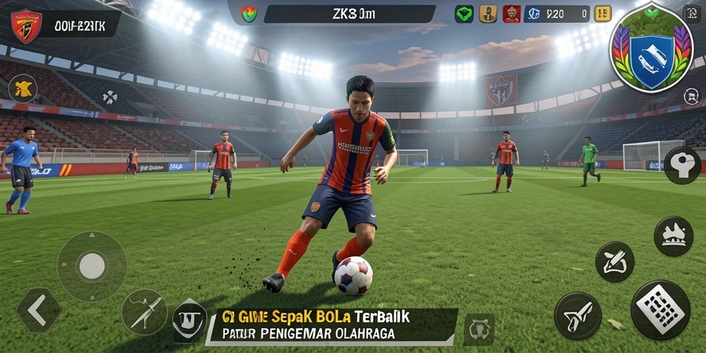 Tampilan gameplay menarik dari ZK3 yang penuh aksi sepak bola.